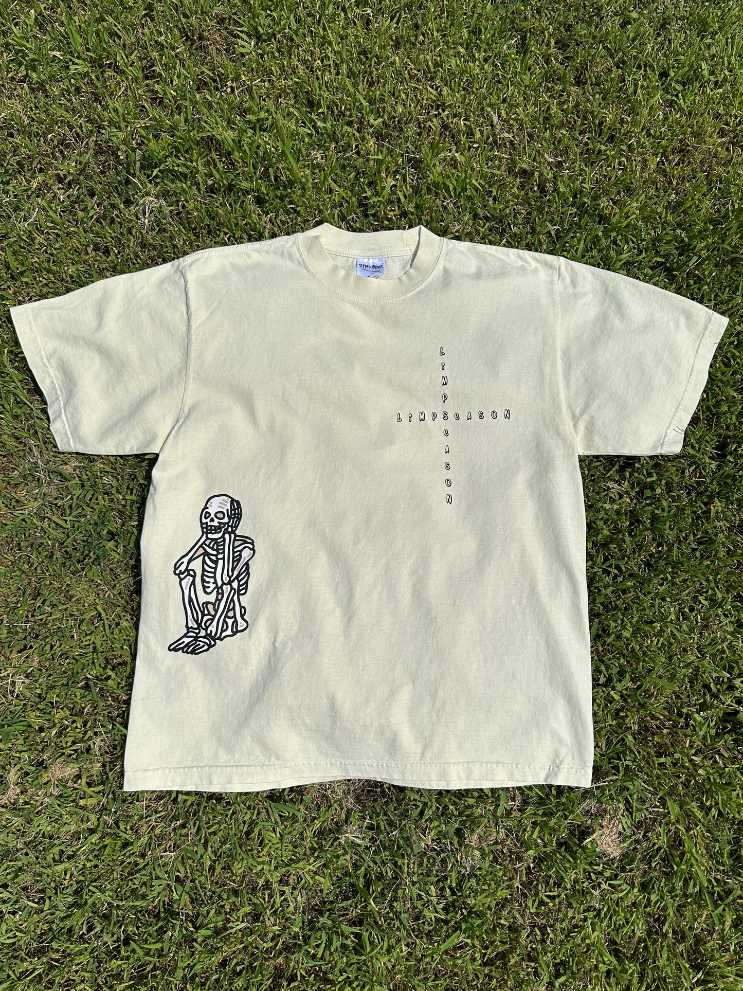 Cream LimpSeason Skeleton Tee