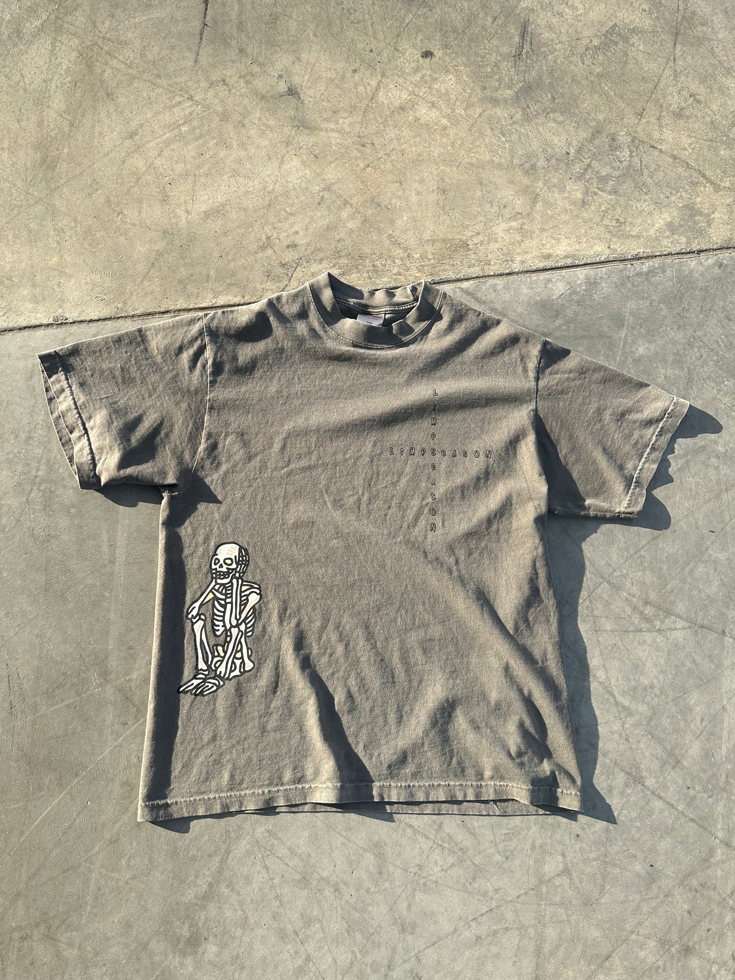 Charcoal Gray LimpSeason Skeleton Tee